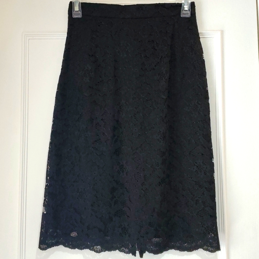 Black lace skirt